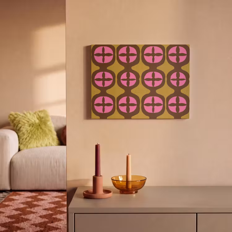 Akoestisch schilderij - Modern - Patroon - Roze — 2
