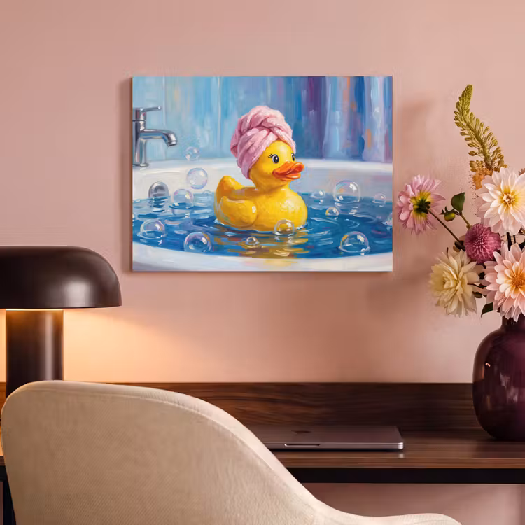 Akoestisch schilderij - Creatief - Badeend - Kleurrijk — 4