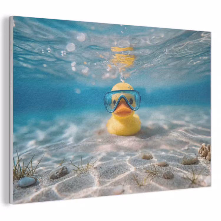 Akoestisch schilderij - Duikbril - Eend - Water — 1