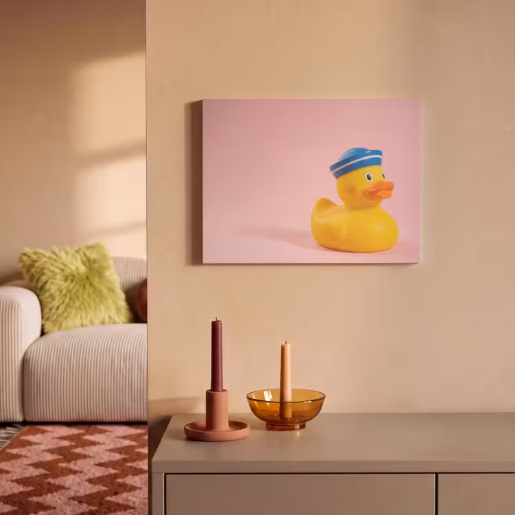Akoestisch schilderij - Matroos - Eend - Roze — 2