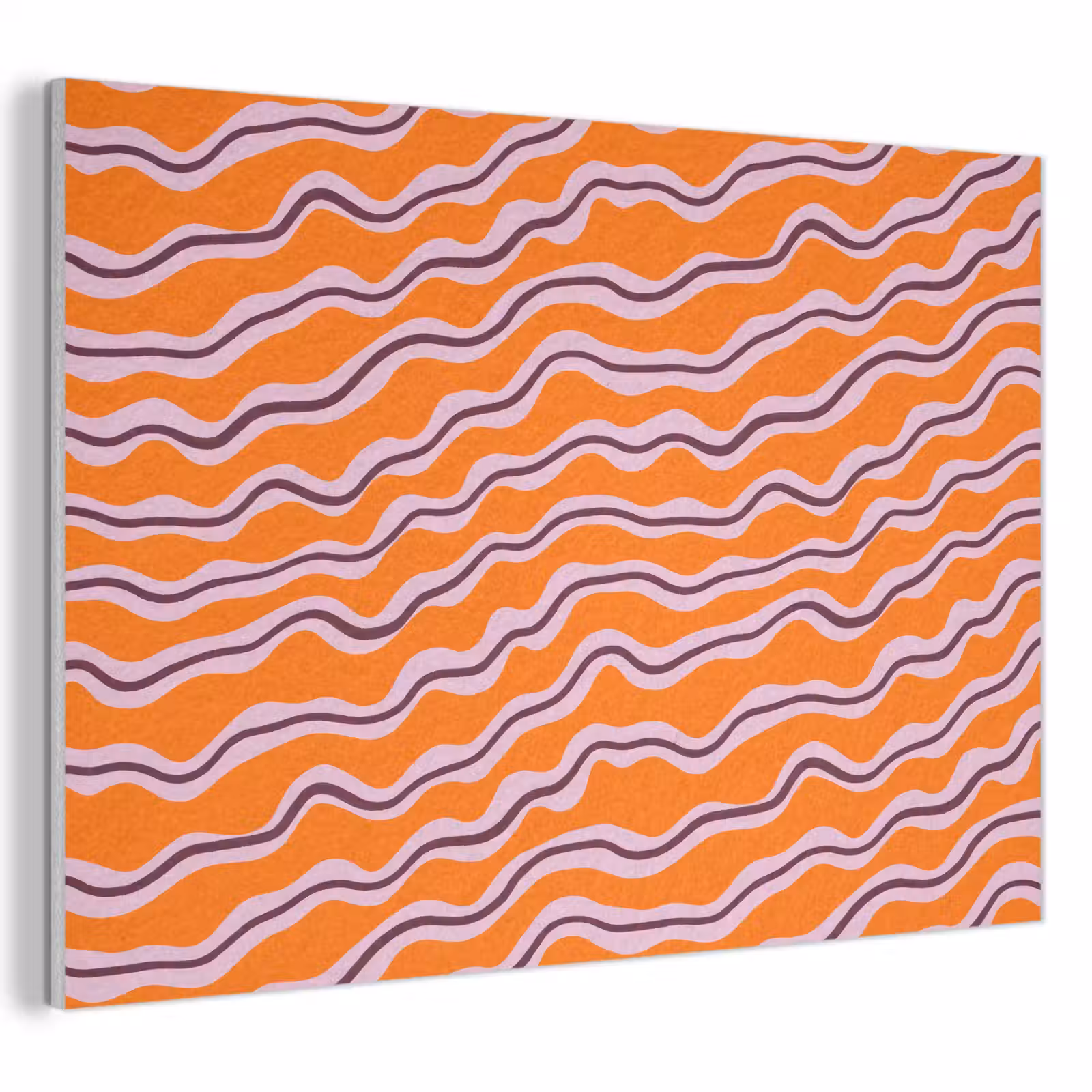 Akoestisch schilderij - Retro - Golvend - Oranje — 1