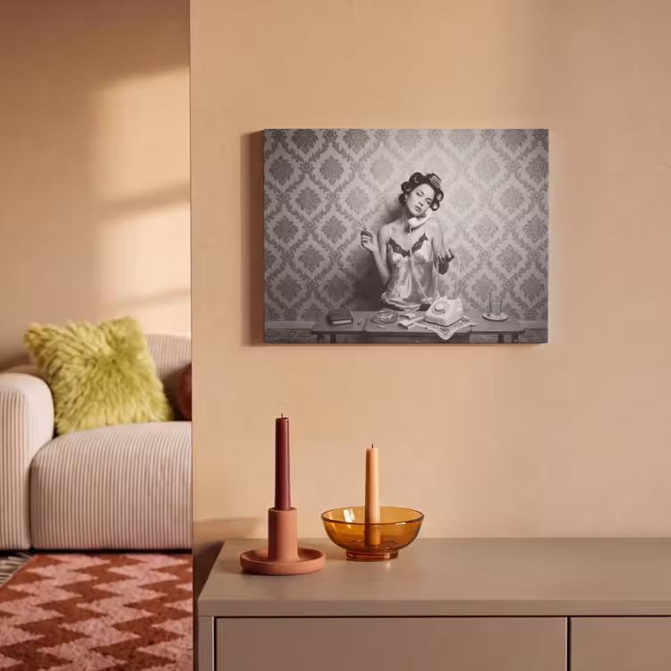 Akoestisch schilderij - Chic - Vrouw - Zwart - Wit — 2