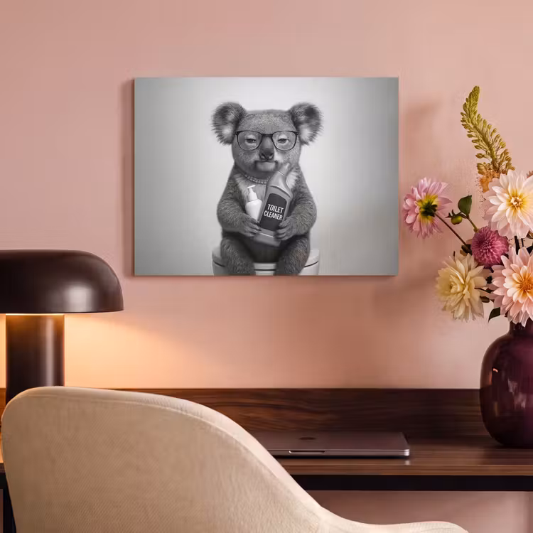 Akoestisch schilderij - Koala - Bril - Toilet — 4