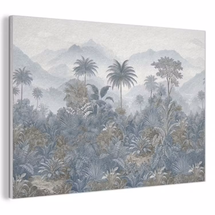 Akoestisch schilderij - Jungle - Landschap - Blauw — 1