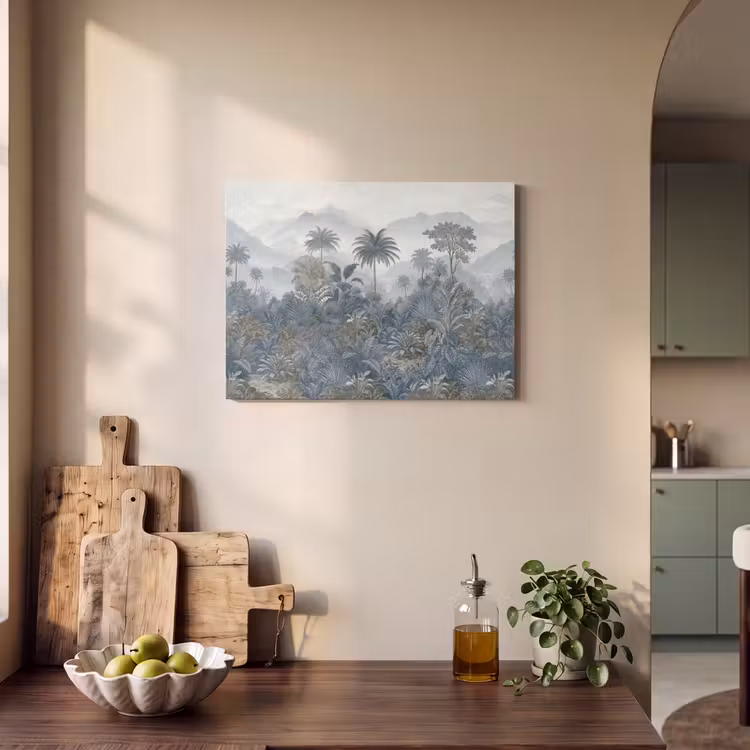 Akoestisch schilderij - Jungle - Landschap - Blauw — 3