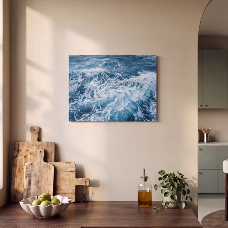 Akoestisch schilderij - Golven - Oceaan - Blauw — 3