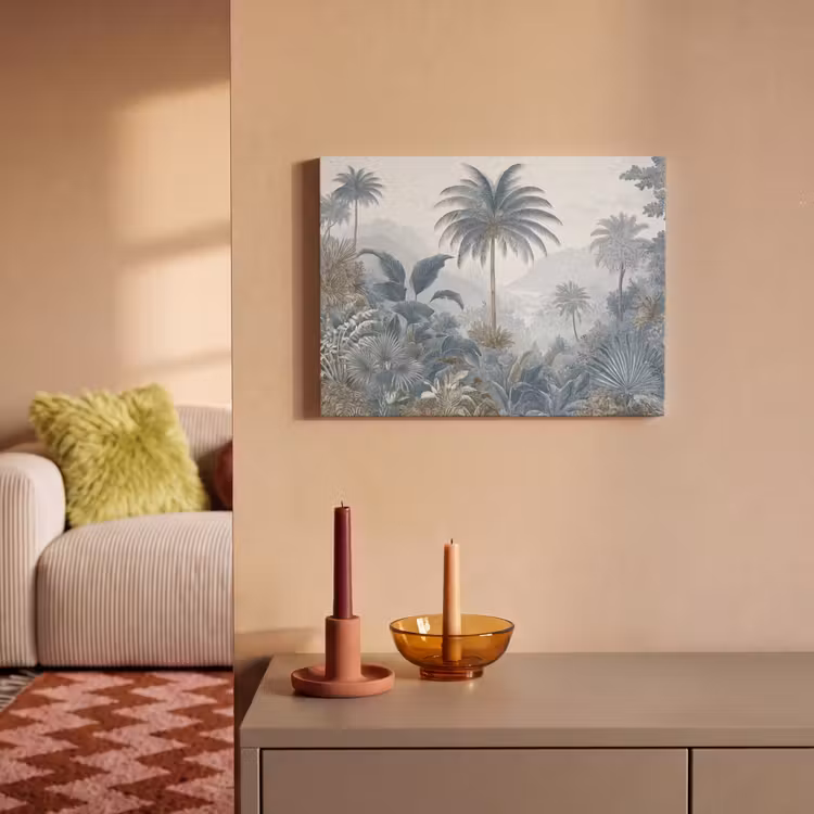 Akoestisch schilderij - Jungle - Modern - Blauw - Groen — 2