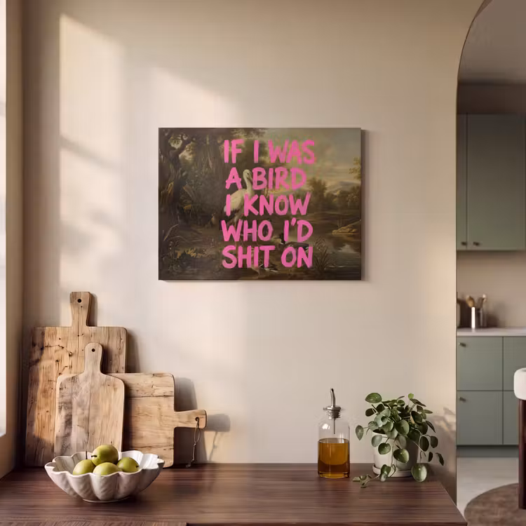 Akoestisch schilderij - Klassiek - Humor - Roze — 3
