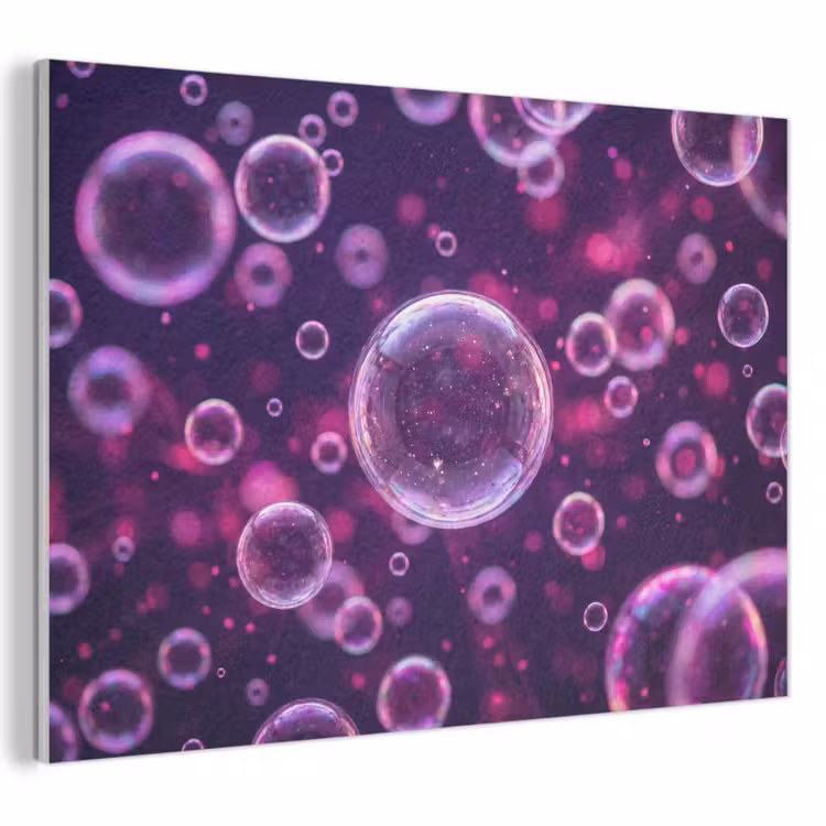 Akoestisch schilderij - Paars - Bubbels - Schuim — 1