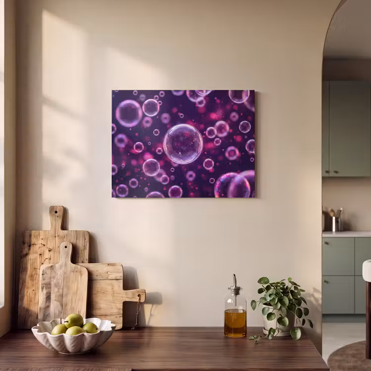 Akoestisch schilderij - Paars - Bubbels - Schuim — 3