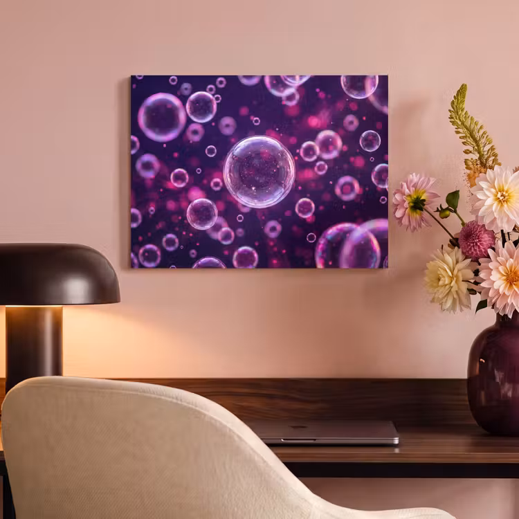 Akoestisch schilderij - Paars - Bubbels - Schuim — 4