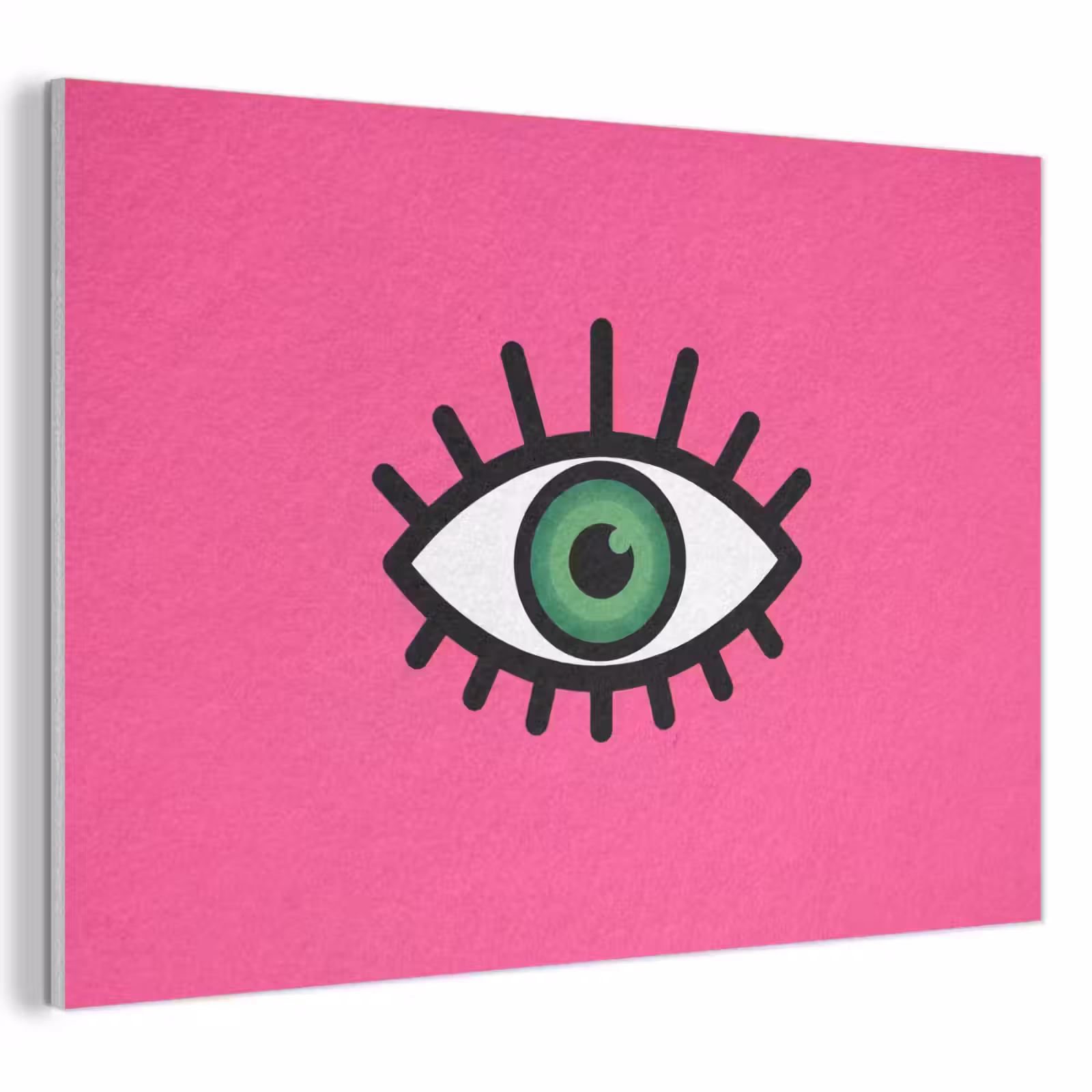 Akoestisch schilderij - Minimalistisch - Oog - Roze — 1