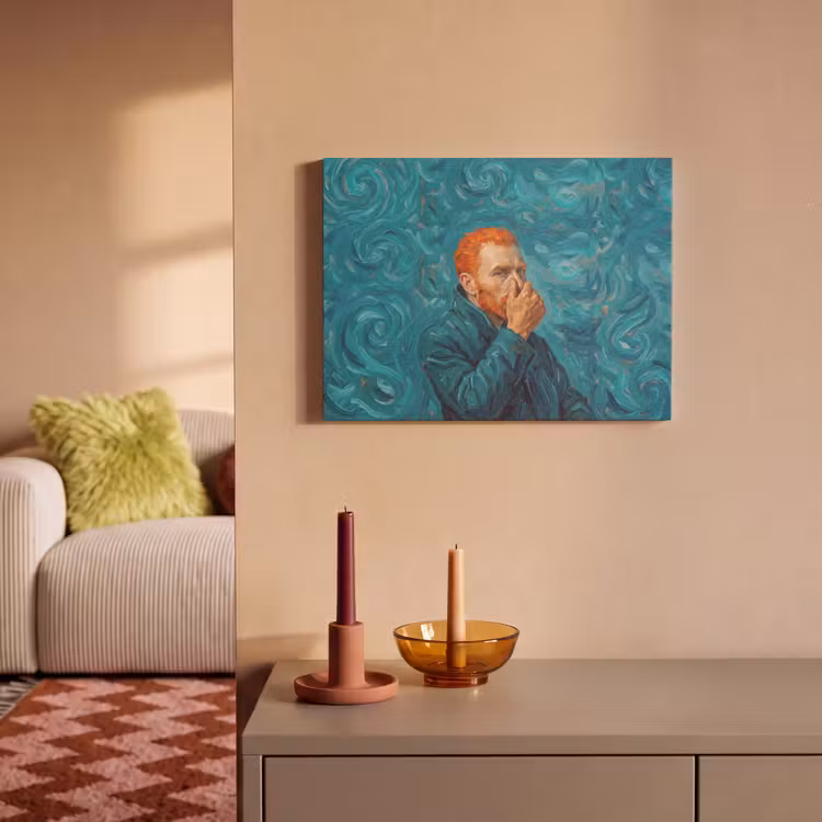 Akoestisch schilderij - Portret - Klassiek - Blauw — 2