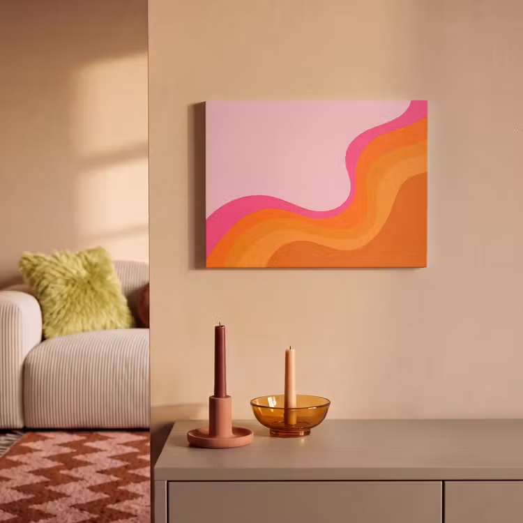 Akoestisch schilderij - Retro - Waves - Kleurrijk — 2