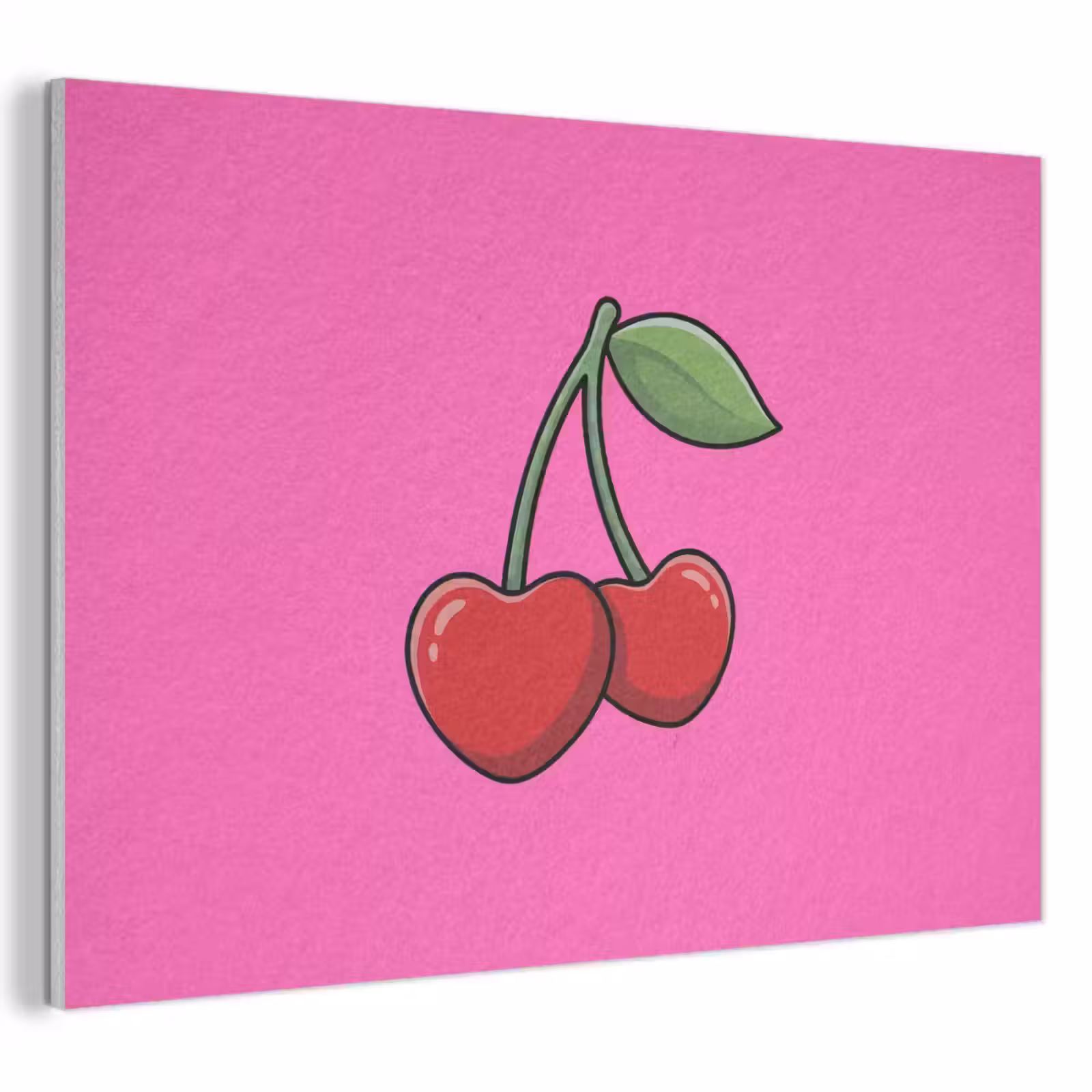 Akoestisch schilderij - Kers - Roze - Fruit — 1