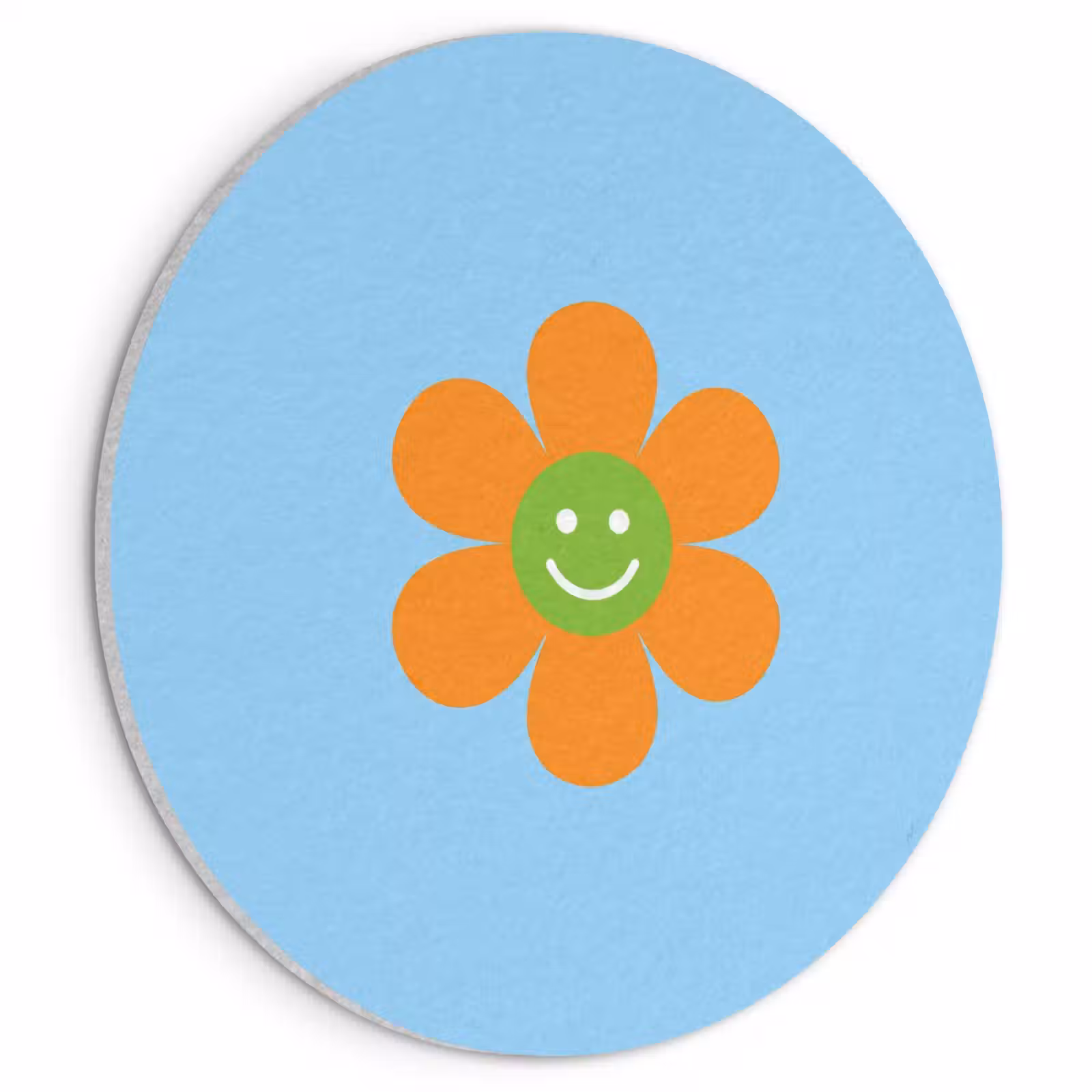 Akoestisch schilderij rond - Bloem - Smiley - Kleurrijk — 1