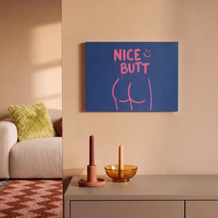 Akoestisch schilderij - Brutaal - Grappig - Blauw — 2