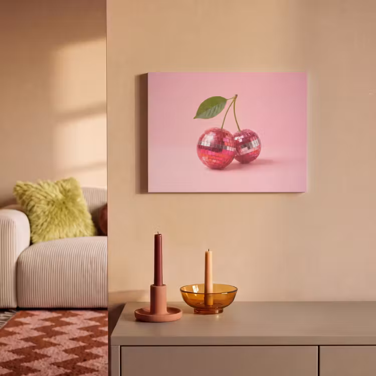 Akoestisch schilderij - Disco - Kersen - Roze — 2