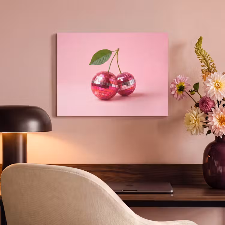 Akoestisch schilderij - Disco - Kersen - Roze — 4