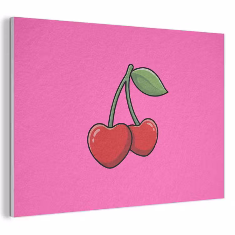 Akoestisch schilderij - Kers - Roze - Fruit — 1