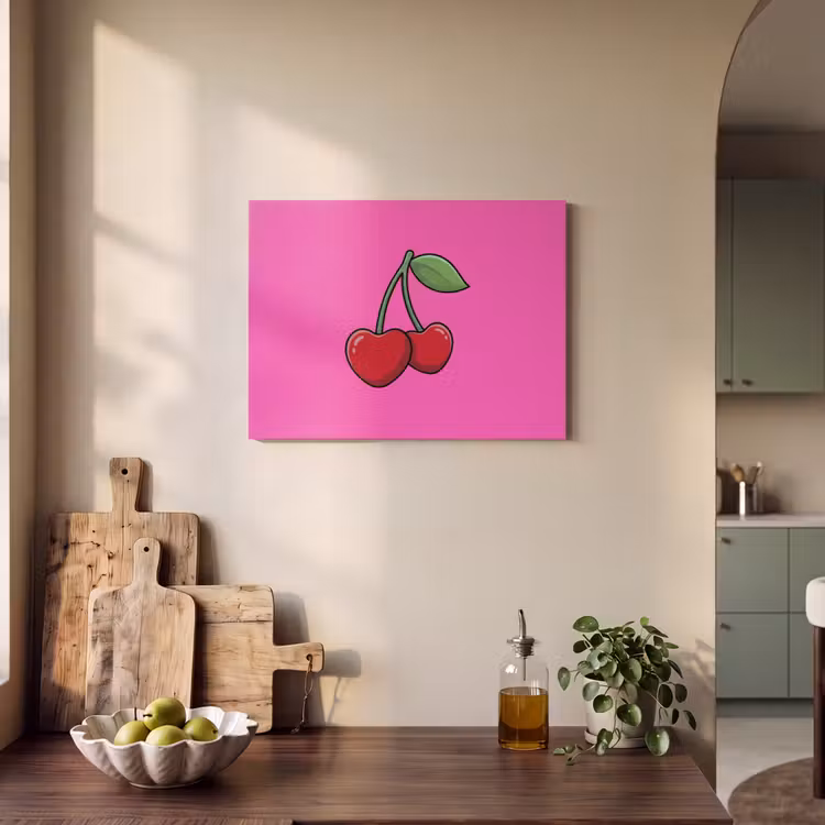 Akoestisch schilderij - Kers - Roze - Fruit — 3