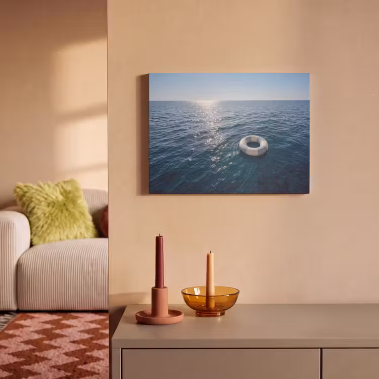 Akoestisch schilderij - Oceaan - Zwemband - Horizon — 2