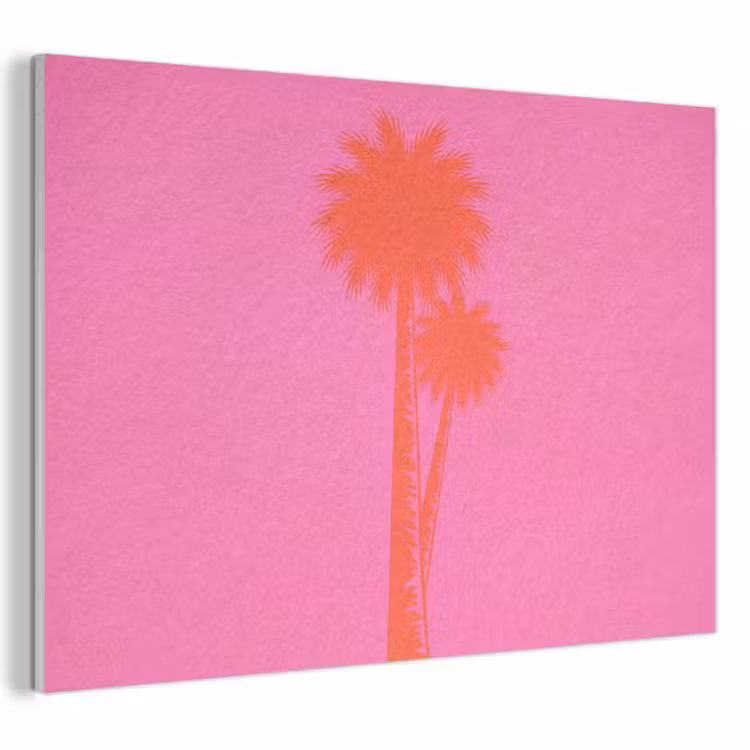 Akoestisch schilderij - Palmbomen - Modern - Roze — 1