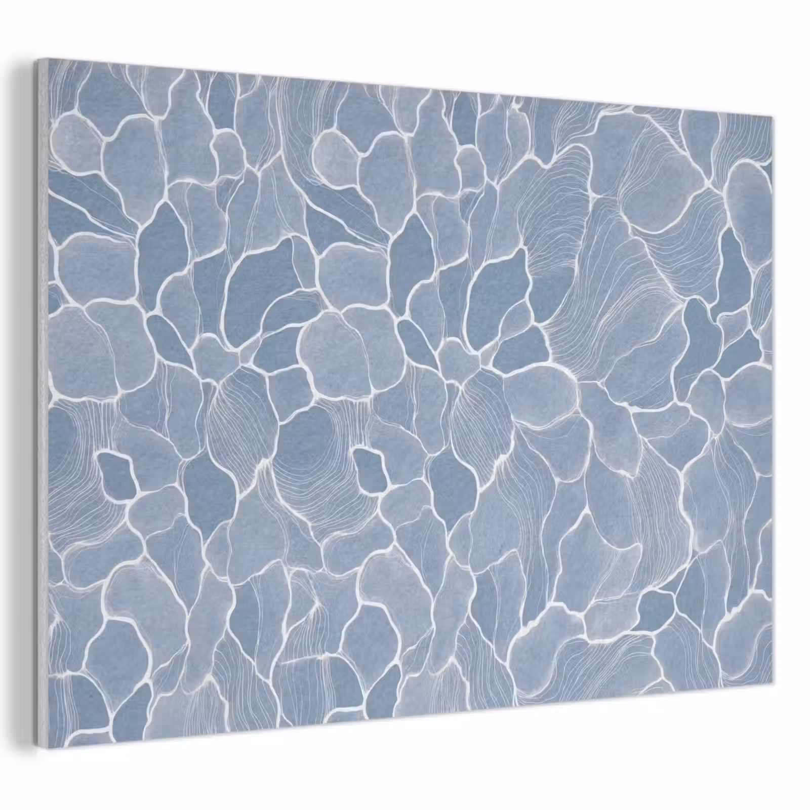 Akoestisch schilderij - Abstract - Blauw - Bladeren — 1