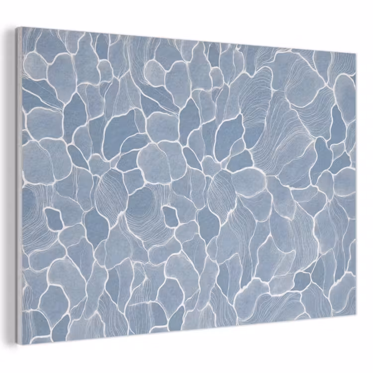 Akoestisch schilderij - Abstract - Blauw - Bladeren — 1