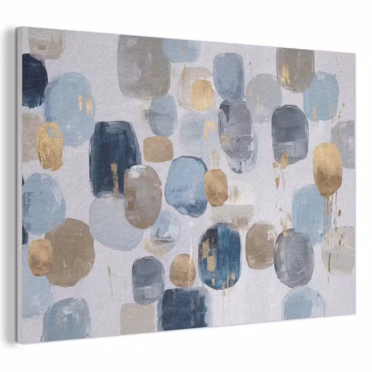 Akoestisch schilderij - Abstract - Goud - Vormen — 1