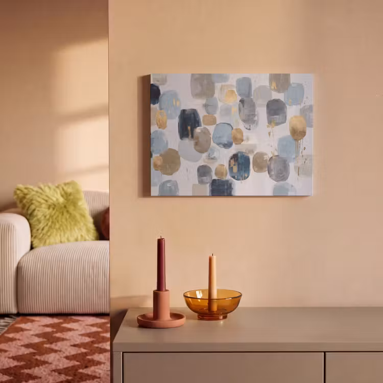 Akoestisch schilderij - Abstract - Goud - Vormen — 2