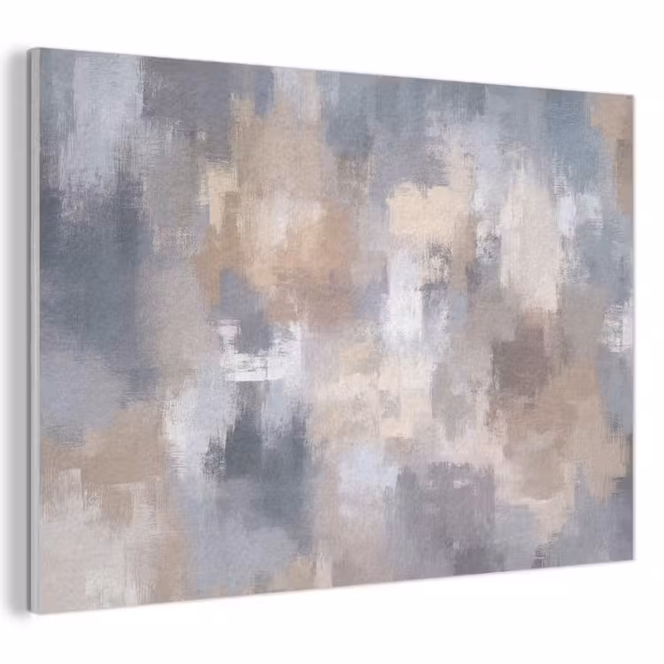 Akoestisch schilderij - Penseelstreken - Schilderij - Beige — 1