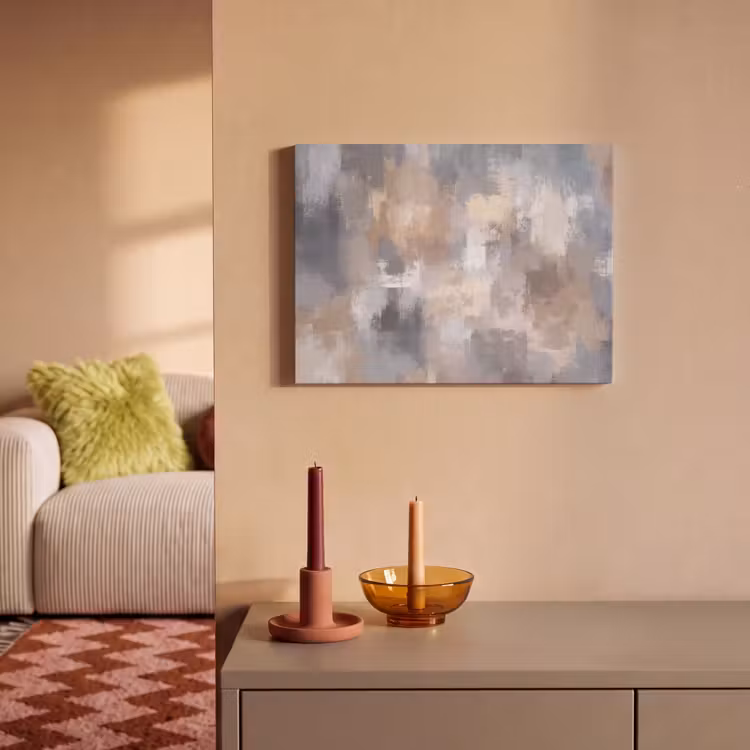 Akoestisch schilderij - Penseelstreken - Schilderij - Beige — 2