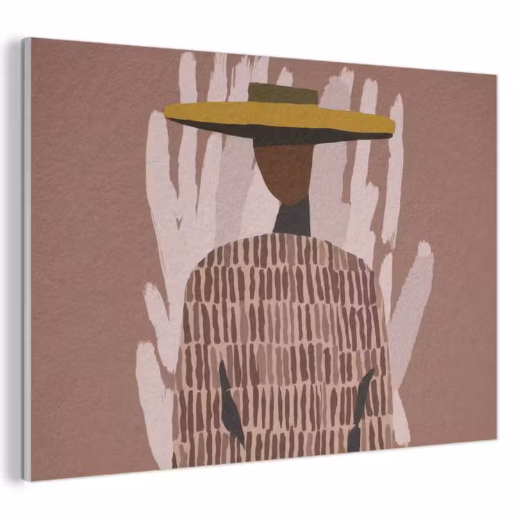Akoestisch schilderij - Abstract - Figuur - Illustratie - Hoed — 1