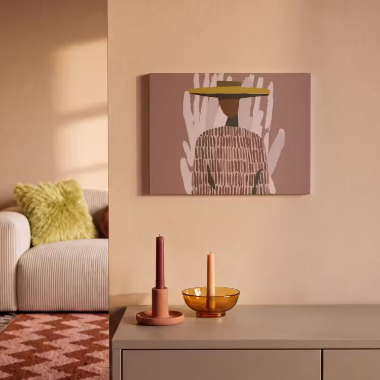 Akoestisch schilderij - Abstract - Figuur - Illustratie - Hoed — 2