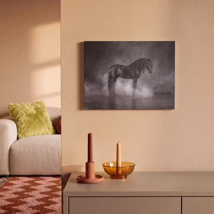 Akoestisch schilderij - Paard - Magisch - Zwart — 2