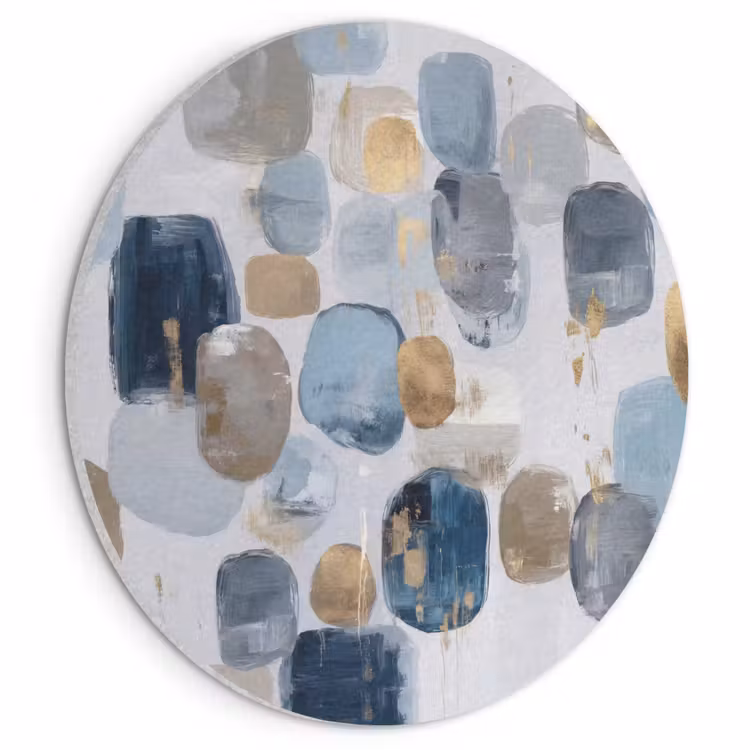 Akoestisch schilderij rond - Abstract - Goud - Vormen — 1
