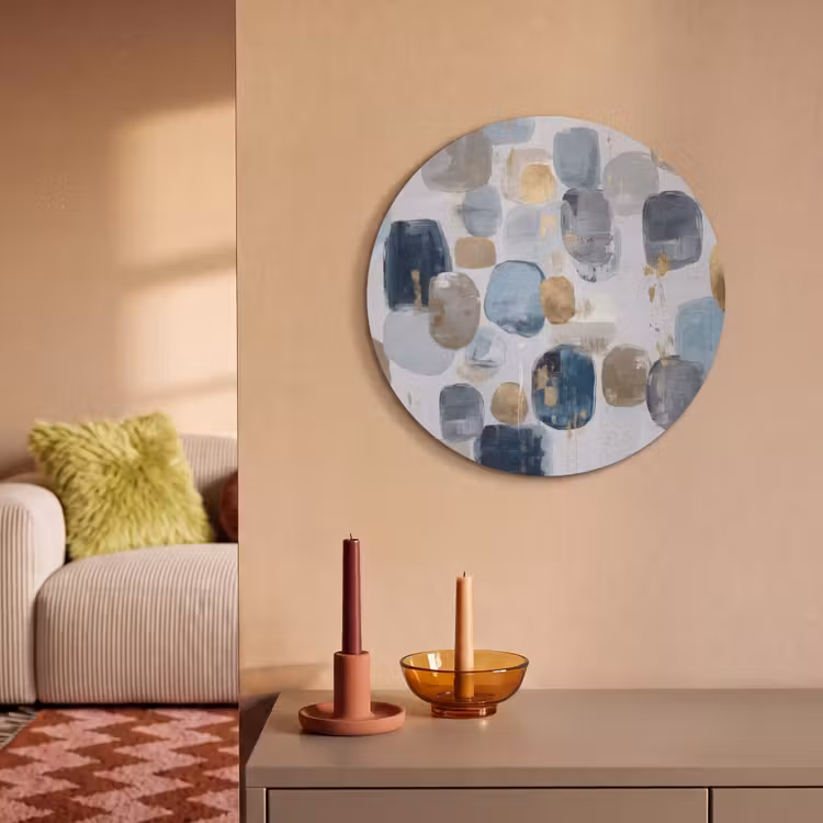 Akoestisch schilderij rond - Abstract - Goud - Vormen — 3