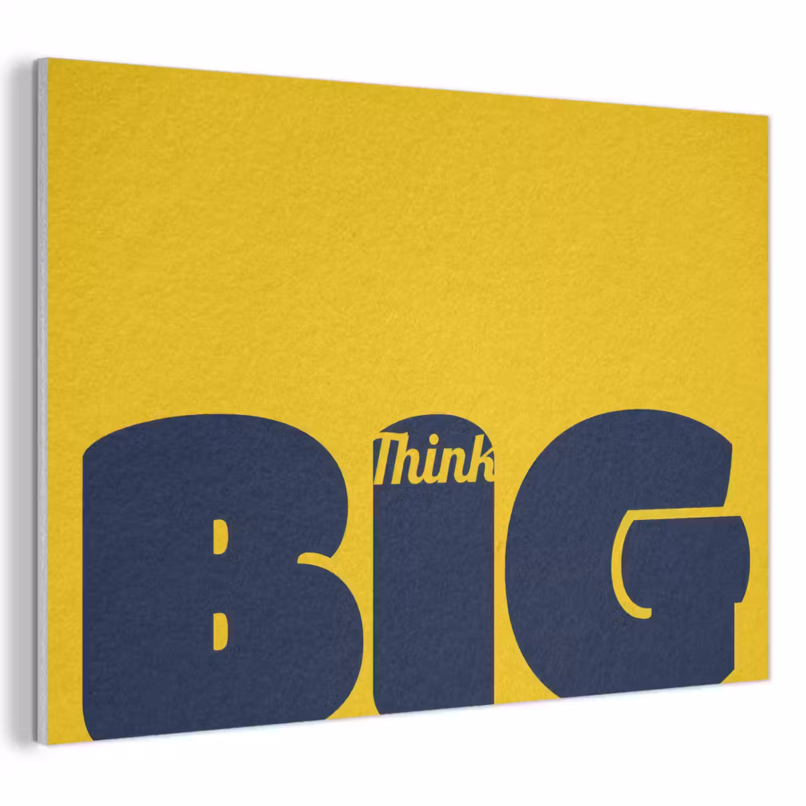 Akoestisch schilderij - Geel - Think big - Grafisch — 1