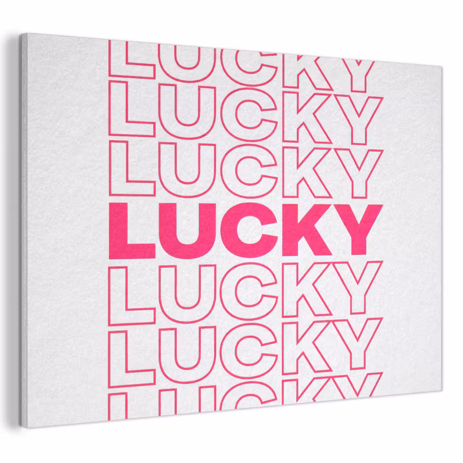 Akoestisch schilderij - Lucky - Roze - Patroon — 1