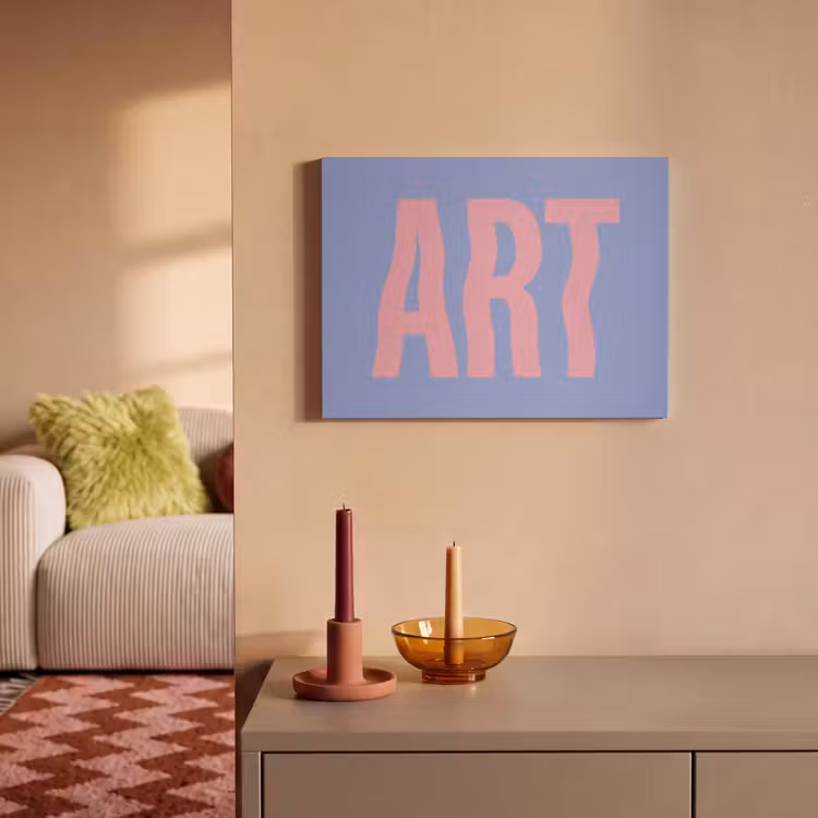 Akoestisch schilderij - Art - Roze - Blauw — 2