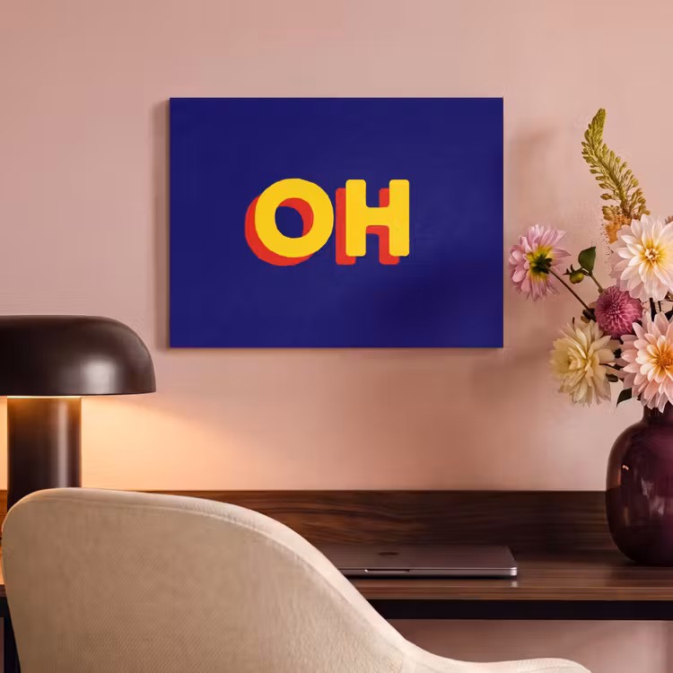 Akoestisch schilderij - Blauw - Geel - OH - Schaduw — 4