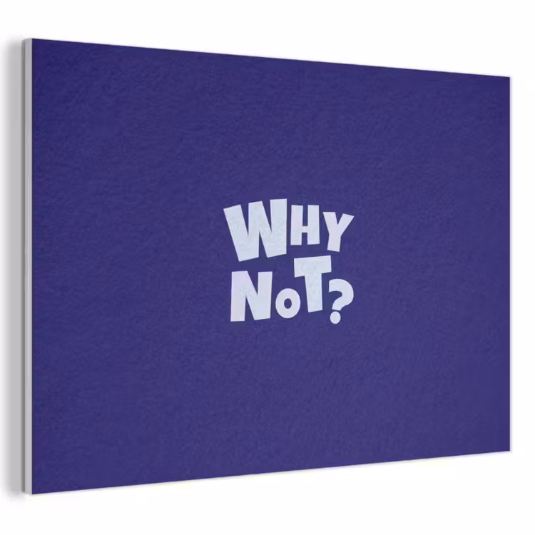 Akoestisch schilderij - Blauw - Why not - Minimalistisch — 1