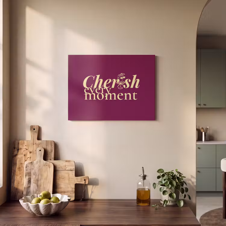 Akoestisch schilderij - Cherish every moment - Cocktailglas - Bordeaux — 3
