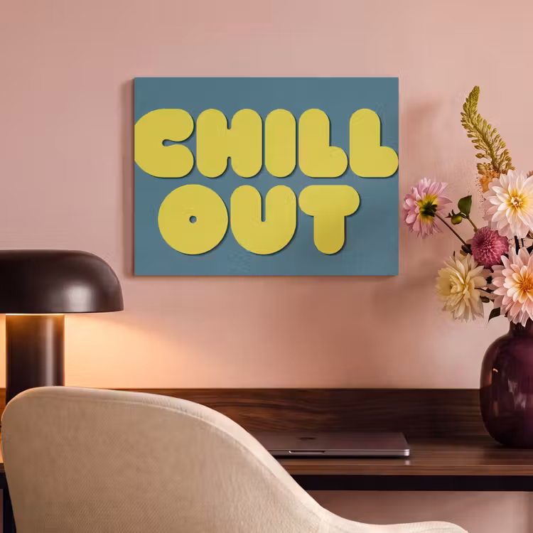 Akoestisch schilderij - Chill out - Geel - Blauw — 4