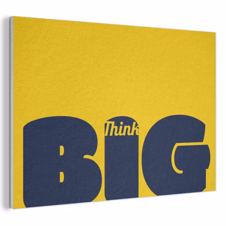 Akoestisch schilderij - Geel - Think big - Grafisch — 1