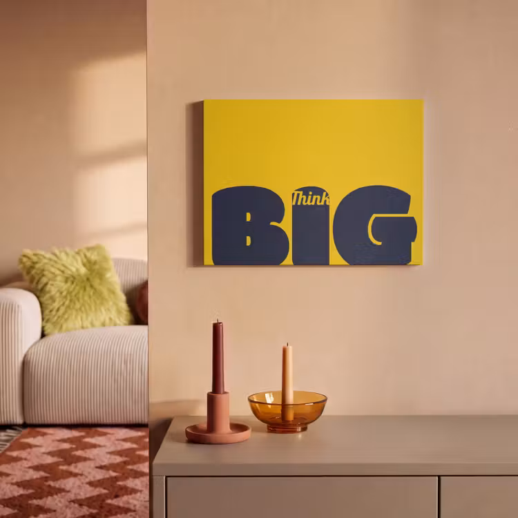 Akoestisch schilderij - Geel - Think big - Grafisch — 2