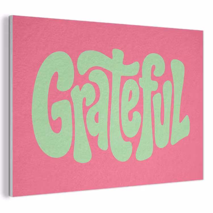 Akoestisch schilderij - Grateful - Groen - Grafisch - Vloeiend — 1