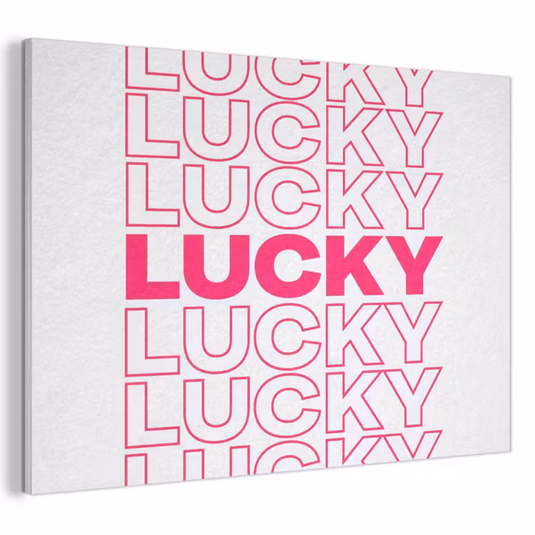Akoestisch schilderij - Lucky - Roze - Patroon — 1