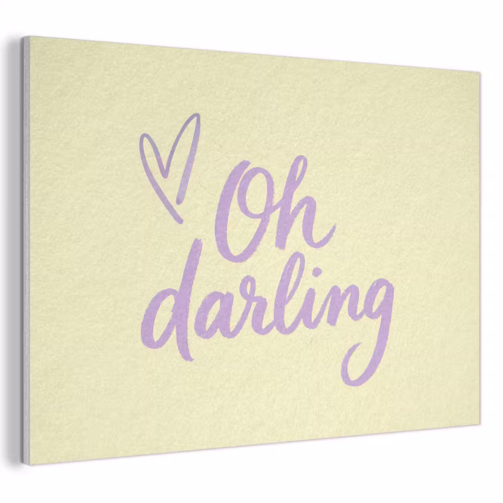 Akoestisch schilderij - Oh darling - Geel - Hart — 1